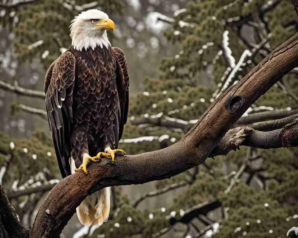 A Bald Eagle perched in a tree.