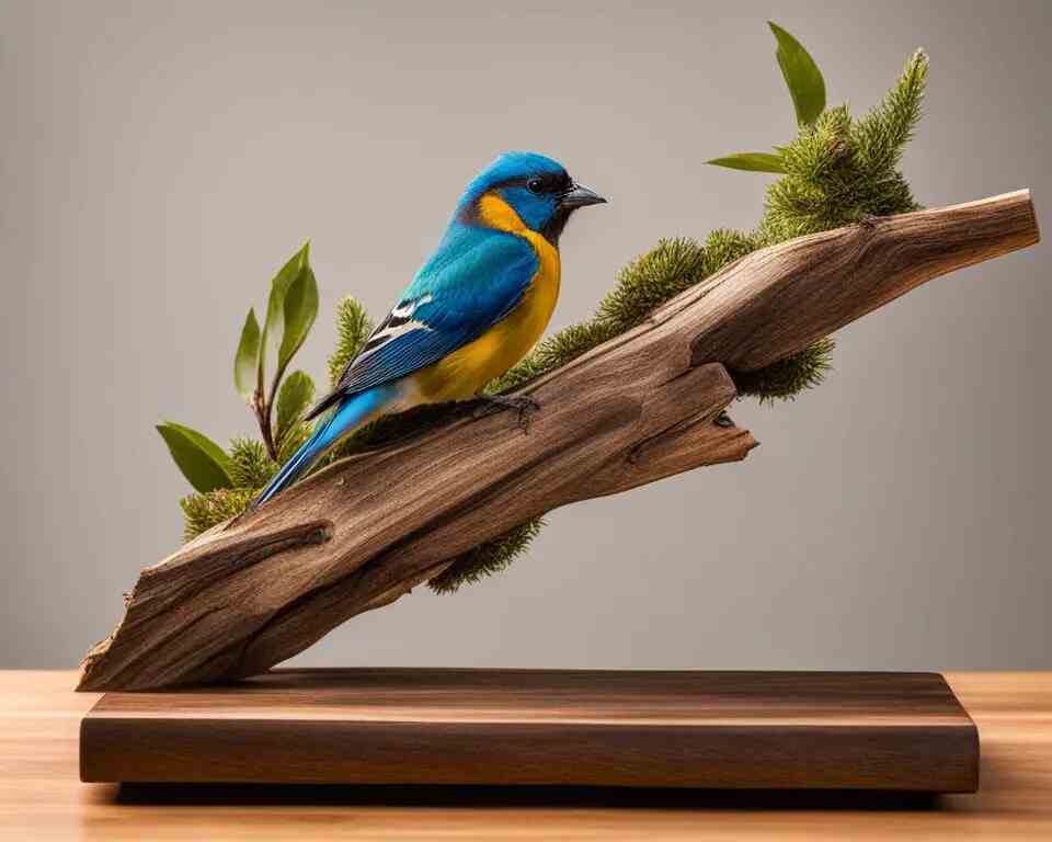 DIY bird perch plate.
