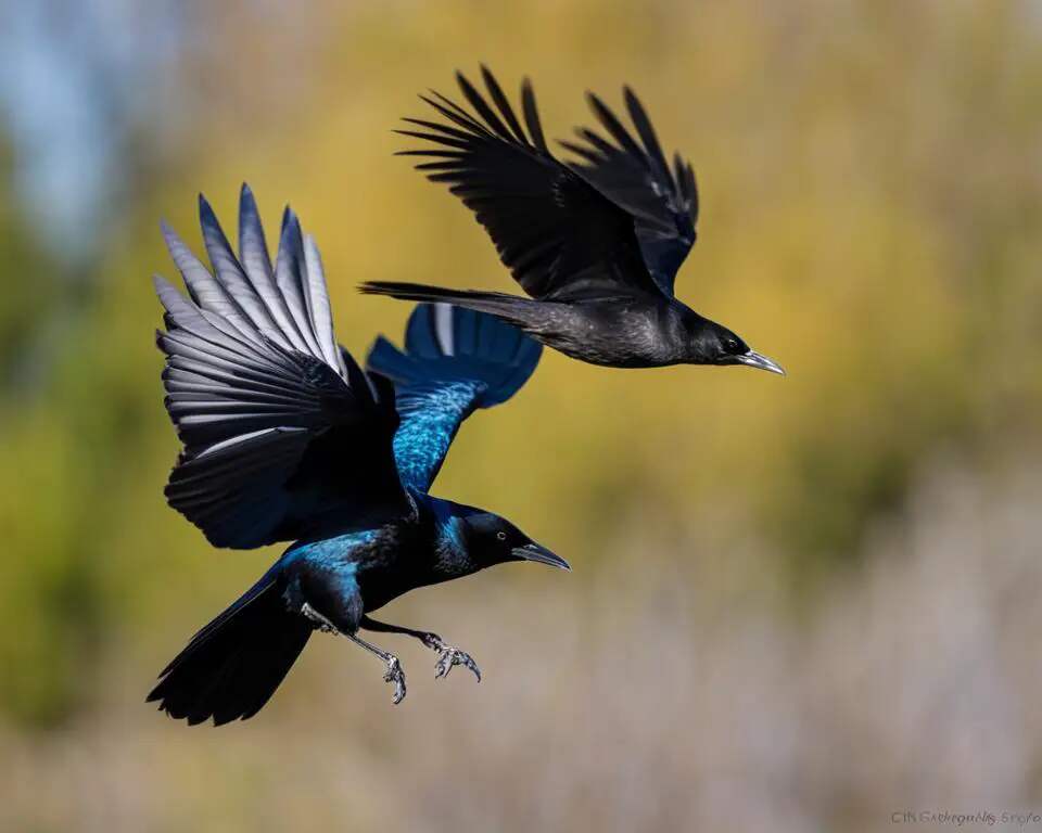 grackle vs crow flight