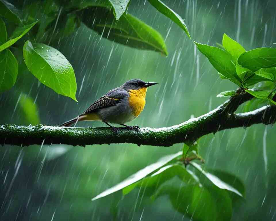 Where do birds go when it rains.