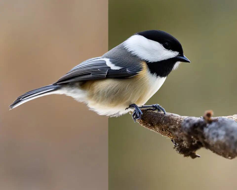 A Chickadee perched on a branch.