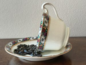 Vintage Teacup and Saucer Bird Feeder
