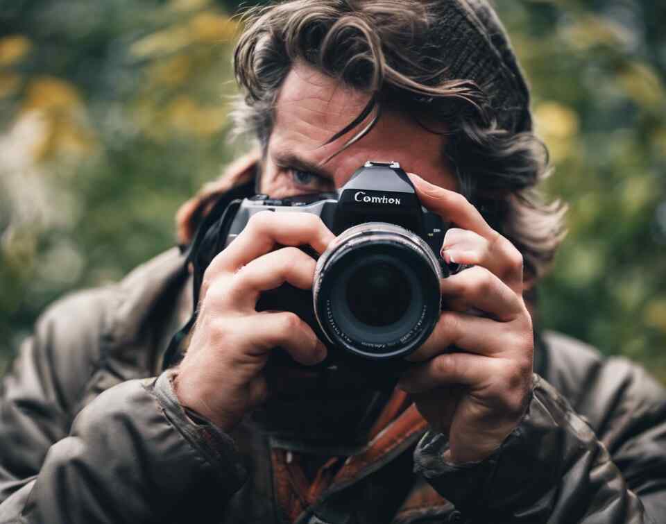 A nature enthusiast with a camera, ready to capture wildlife with a zoom lens.