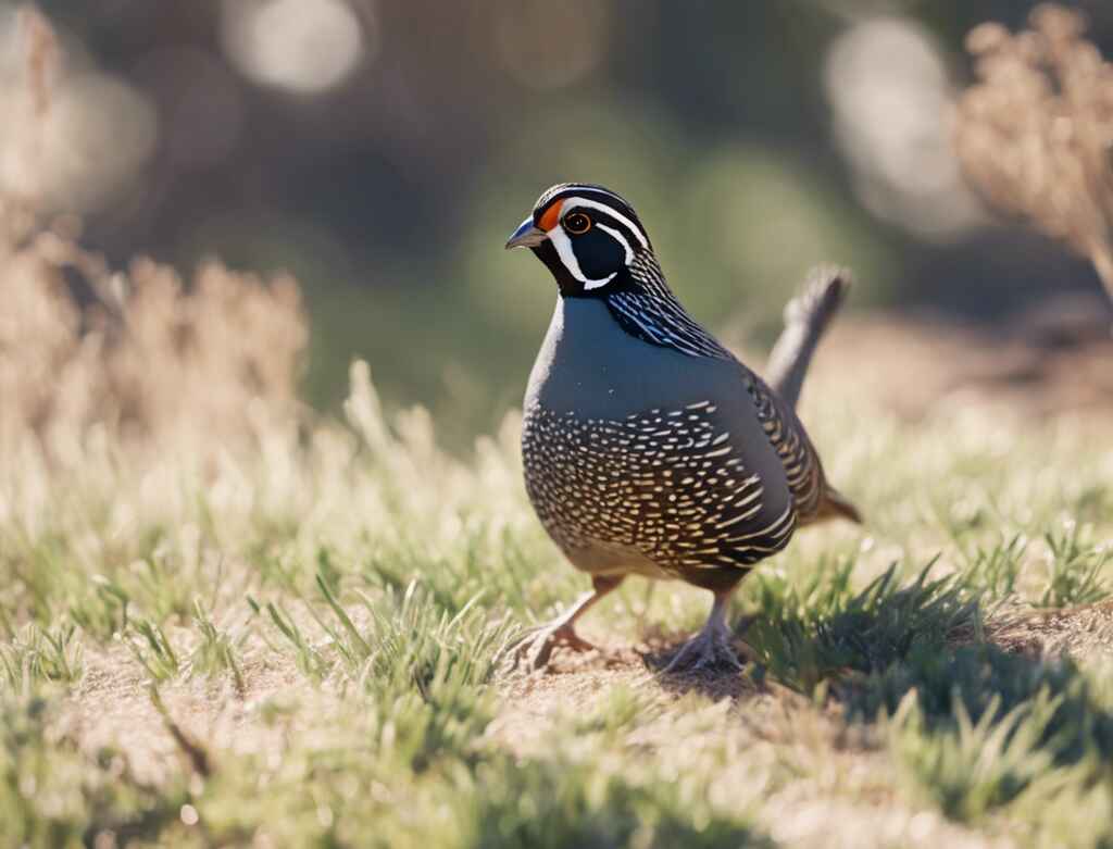 A California quail roaming around.