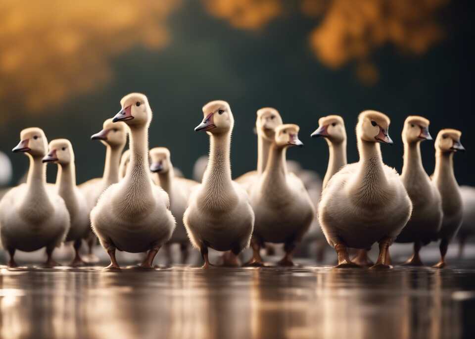 A large group of geese.