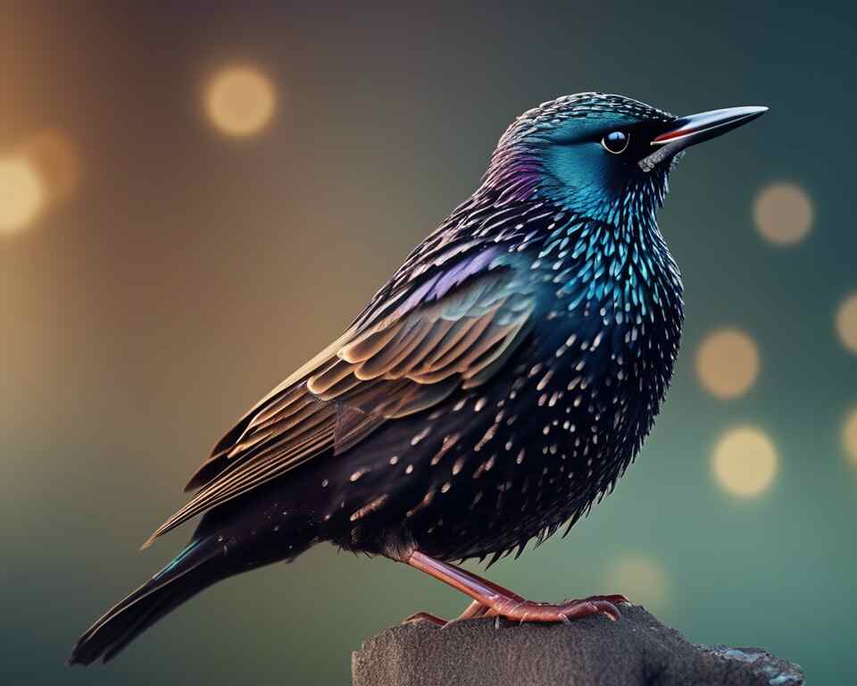 A European Starling perched on a post.