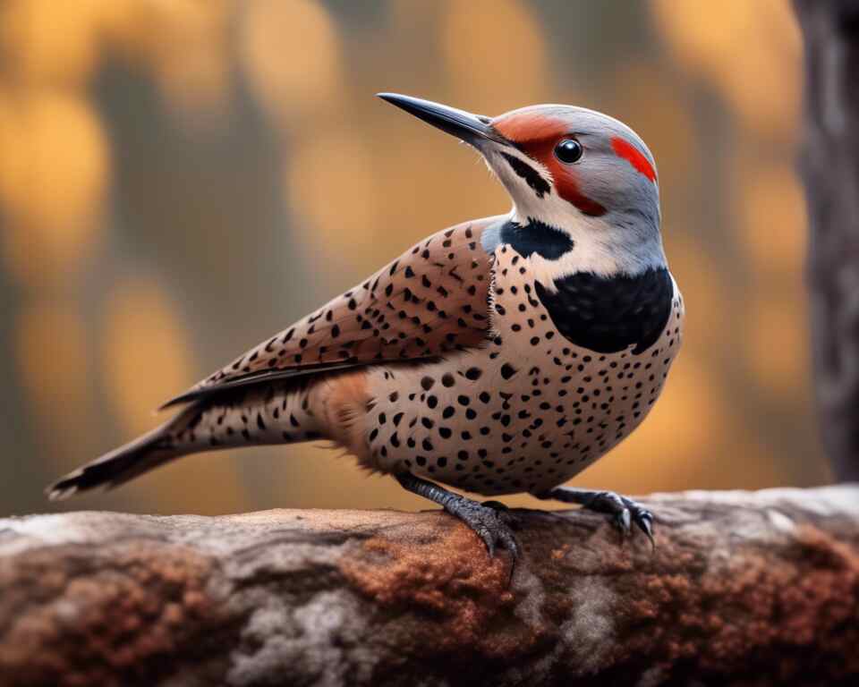 A Northern Flicker perched on a tree.