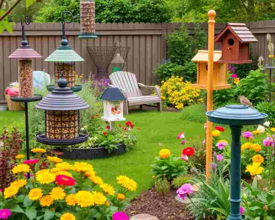 A bird-friendly backyard setup.